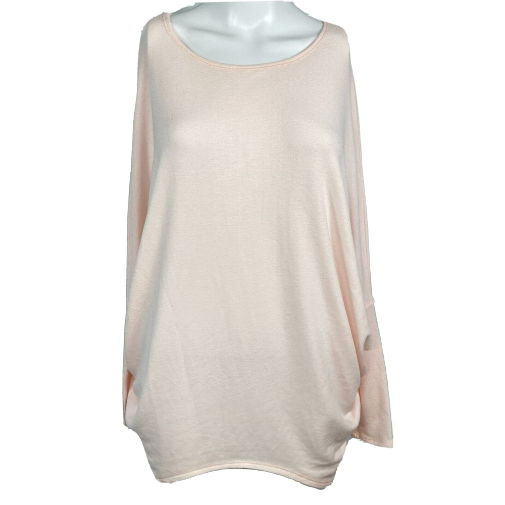 Karlie Shirt Womens S Blush Pink Cotton Lightweight Knit Dolman Pullover Top